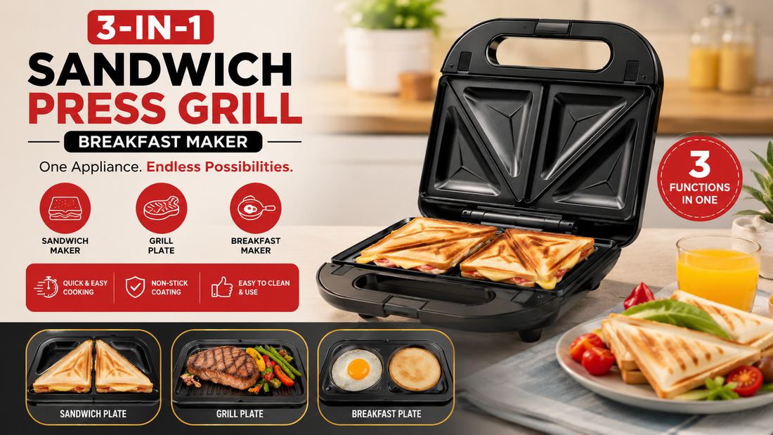 3-in-1 Sandwich Press Grill