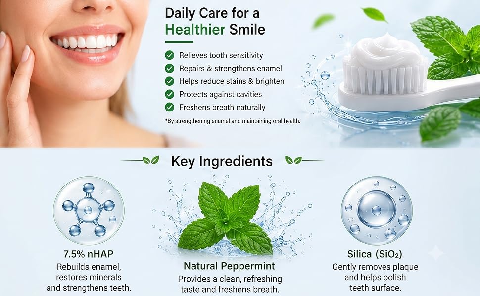 7.5% Nano Hydroxyapatite Fluoride Toothpaste