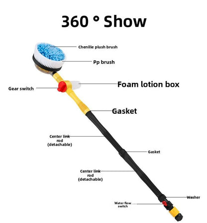 Cleaning Tool with Rotating Brush – Washing, Flushing & Dust Removal