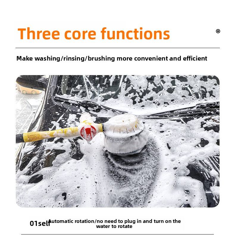Cleaning Tool with Rotating Brush – Washing, Flushing & Dust Removal